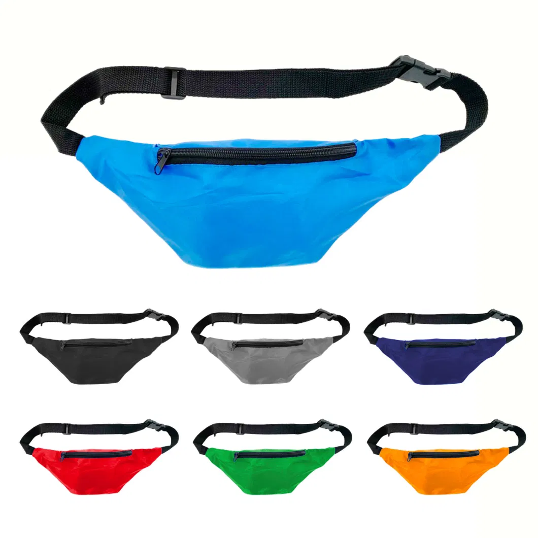 Promotional Super Light Weight 210t Polyester Belt Wrist Cross Body Nylon Running Fanny Pack Gym Waist Bag