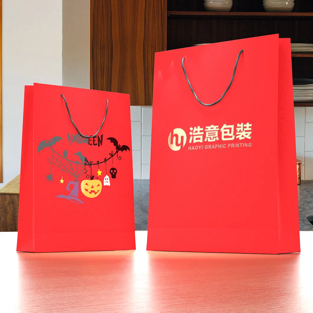 China Factory Wholesale High Quality Designer Custom Printing Fashion Shopping Packaging Tote Paper Bag for Cosmetic Clothing Gift Bags